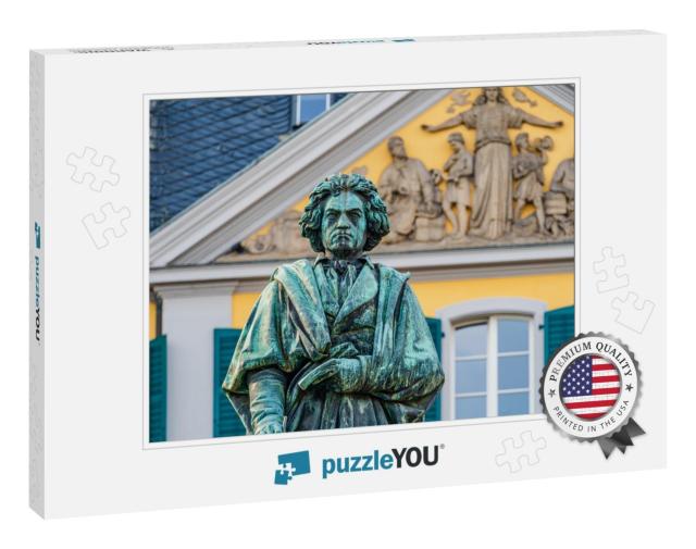 Beethoven Monument by Ernst Julius Hahnel, Large Bronze S... Jigsaw Puzzle