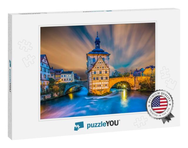 Old Town Bamberg in Bavaria, Germany. Romantic Historical... Jigsaw Puzzle
